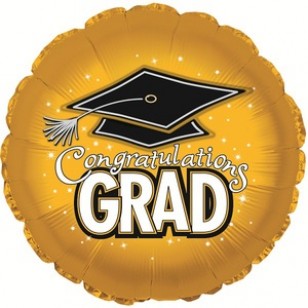 Congrats Grad Graduation Gold Balloon